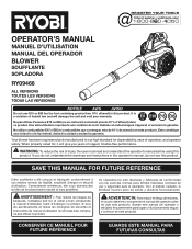 Ryobi RY09466 Operation Manual