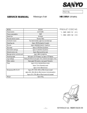 Sanyo HECSR1000K Service Manual