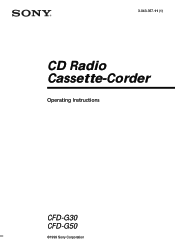 Sony CFD-G30 Operating Instructions