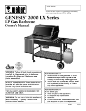 Weber Genesis 2000 LX LP Owner Manual
