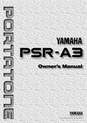 Yamaha PSR-A3 Owner's Manual