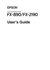 Epson 890N User Manual
