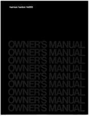 Harman Kardon HK503 Owners Manual