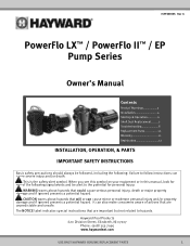 Hayward Power-Flo LX Owners Manual