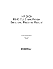 HP d640 HP D640 High-Volume Printer - Enhanced Features Manual, C5620-90027