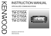 Kenwood TM-D700A User Manual