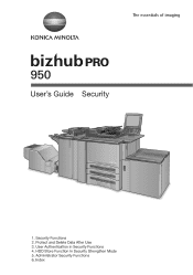 Konica Minolta bizhub PRO 950 bizhub PRO 950 Security User Guide