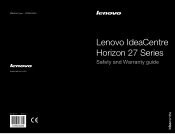 Lenovo Horizon 27 Table PC Lenovo IdeaCentre Horizon 27 Series Safety and Warranty guide
