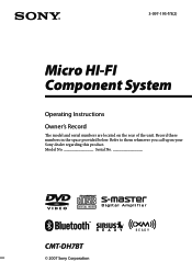 Sony CMT-DH7BT Operating Manual