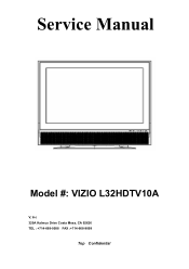 Vizio L32HDTV10A Service Manual