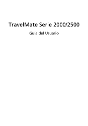 Acer TravelMate 2500 TravelMate 2000/2500 User's Guide ES