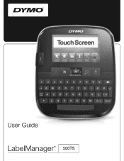 Dymo LabelManager 500 Touch Screen Label Maker User Guide 1