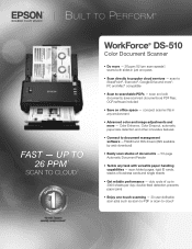 Epson WorkForce DS-510 Product Specifications