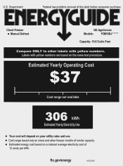 GE FCM16DJWW Energy Guide