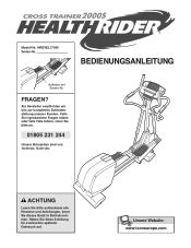 HealthRider Crosstrainer 2000s Elliptical German Manual
