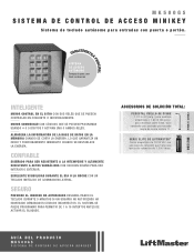 LiftMaster MK500GS MINIKEY Product Guide - Spanish