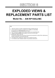 Panasonic AW-RP150GJ AW-RP150 Parts List