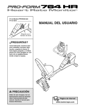 ProForm 764hr Bike Spanish Manual