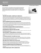 Sony HDR-PJ380 Marketing Specifications (Black)