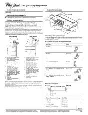 Whirlpool GXU7130DX Dimension Guide