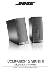 Bose Companion 2 Series II Owner's guide