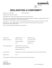 Garmin GTU 10 Declaration of Conformity