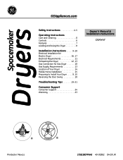GE DSXH47EGWW Owners Manual
