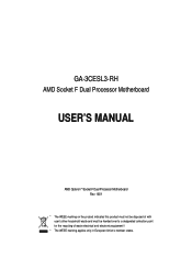 Gigabyte GA-3CESL3-RH Manual