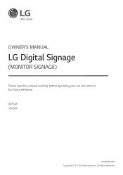 LG 55XS4F-B Owners Manual