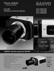 Sanyo VCC-HD2300 VCC-HD2500 Brochure
