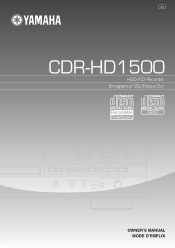 Yamaha CDR HD1500 MCXSP10 Manual