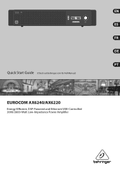 Behringer EUROCOM AX6240 Quick Start Guide