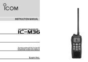 Icom IC-M36 Instruction Manual
