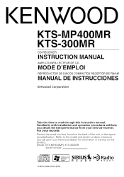 Kenwood KTS-MP400MR Instruction Manual