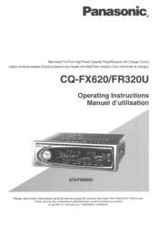 Panasonic CQFX620U CQFR320U User Guide