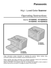 Panasonic KV-S2025C Operating Instructions