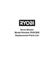 Ryobi RYAC804-S Parts Diagram