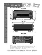 Sony STR-DA7ES Dimensions Diagrams