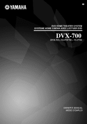 Yamaha DVX-700 Owner's Manual