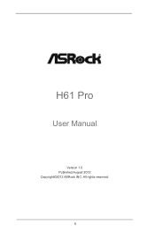 ASRock H61 Pro User Manual