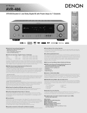 Denon AVR-486S Literature/Product Sheet