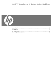 HP Dc7800 SMART IV Technology on HP Business Desktop Hard Drives