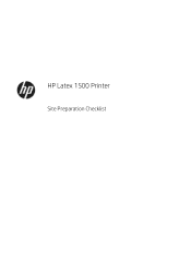 HP Latex 1500 Site Preparation Checklist