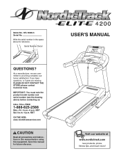 NordicTrack Elite 4200 Treadmill English Manual