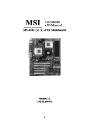 MSI K7D MASTER User Guide