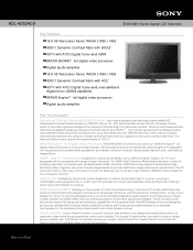 Sony KDL-40S2400 Marketing Specifications