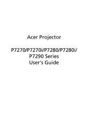 Acer P7280i User Manual
