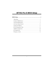 Biostar M7VIG PRO D M7VIG Pro D BIOS setup guide