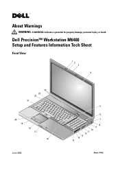 Dell M6400 Setup and Features Information Tech Sheet