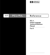 HP LaserJet 4100 HP PCL/PJL reference (PCL 5 Printer Language) - Technical Reference Manual Part II